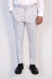 VELVARDE TOKALI TEK PANTOLON GRİ